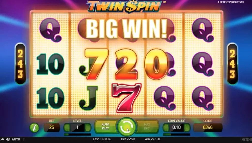 Большой выигрыш в Твин Спин